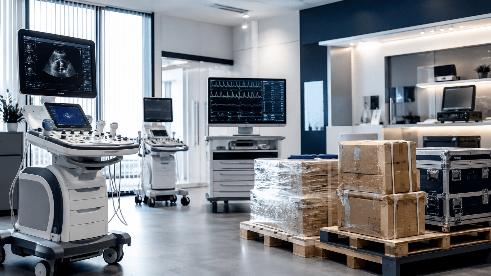 Equipamiento sanitario preparado para importación y distribución